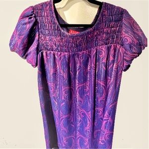 Violet/purple chiffon casual party dress